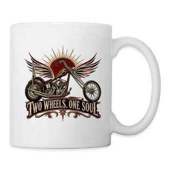 RobVibe Chopper Two Wheels One Soul - Tasse - Weiß - Rechts