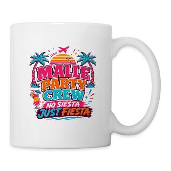 Malle Party Crew – Gruppenurlaub - Tasse - Weiß - Rechts