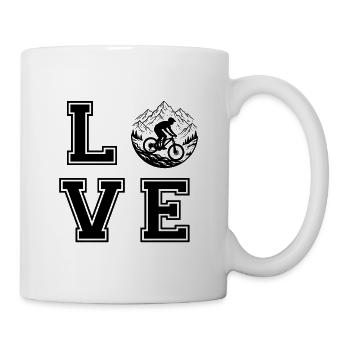 Love Mountain Biking Mountainbike-Radfahrer-Geschenk - Tasse - Weiß - Rechts