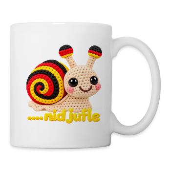 Nid juflä – Berndeutsch Spruch mit Schnecke - Tasse - Weiß - Rechts