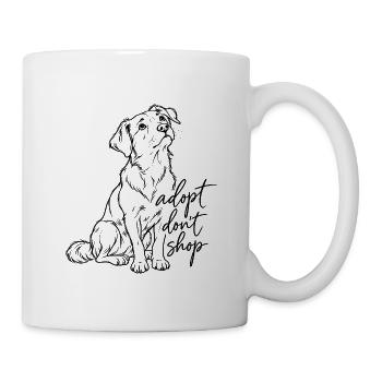 Adopt Don’t Shop - Tasse - Weiß - Rechts
