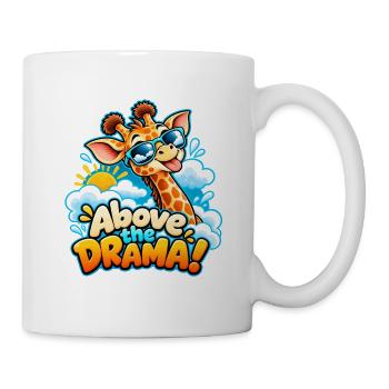 Über dem Drama! - Lustige Giraffe mit Attitüde - Tasse - Weiß - Rechts