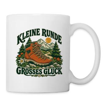 Kleine Runde Großes Glück - Wandern - Tasse - Weiß - Rechts