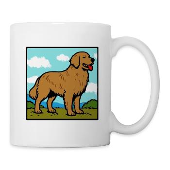 Golden Retriever - Tasse - Weiß - Rechts