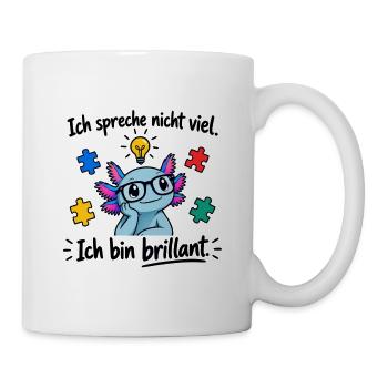 Introvert mit Puzzlebrillanz - Tasse - Weiß - Rechts