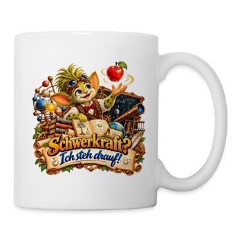Wenuma.  Schwerkraft? Ich steh drauf! - Tasse - Weiß - Rechts
