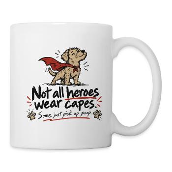 Lustiger Hundebesitzer Spruch Superheld - Tasse - Weiß - Rechts