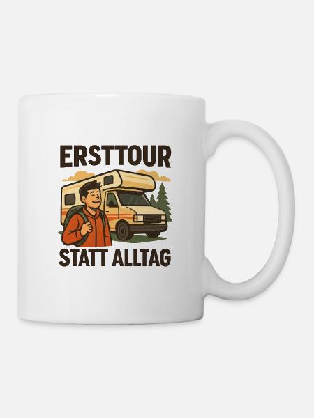 Erste Wohnmobilreise Geschenk für Neucamper - Tasse - Weiß