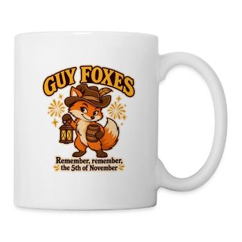 Guy Foxes lustiges Lagerfeuernacht-T-Shirt - Tasse - Weiß - Rechts