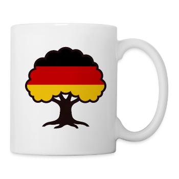 Eiche Schwarz Rot Gold Grafik SRG - Tasse - Weiß - Rechts