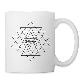 Sri Yantra - Tasse - Weiß - Rechts