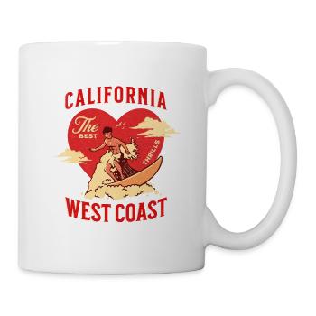 Kalifornische Westküste Retro Sufer - Tasse - Weiß - Rechts