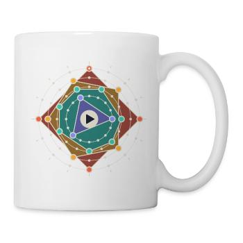Kreisförmiger 16-Step-Sequenzer, vier Rhythmen - Tasse - Weiß - Rechts