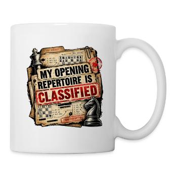 Schach Strategie Schach Taktik Motiv Schachprofi - Tasse - Weiß - Rechts