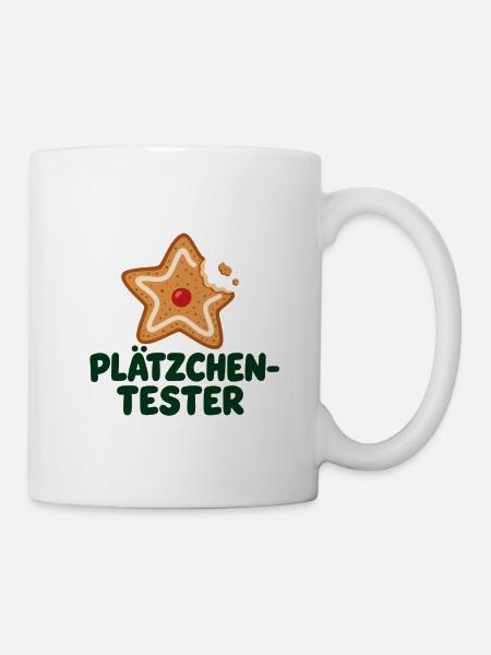 Plätzchentester Weihnachten - Tasse - Weiß