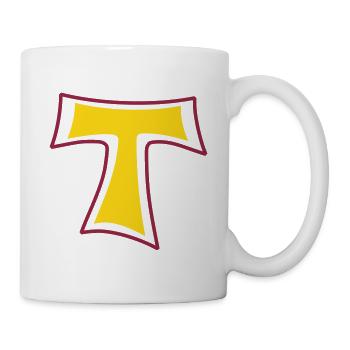 Tau Symbol zweifarbig - Tasse - Weiß - Rechts