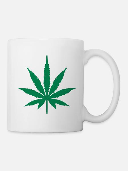 Marihuana-Blatt - Tasse - Weiß