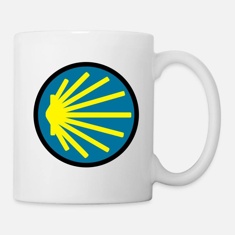 jakobsweg rund - Tasse - Weiß