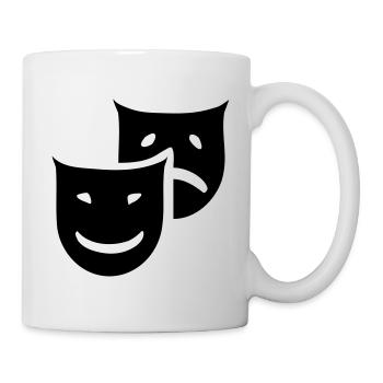 theatermasken theater maske - Tasse - Weiß - Rechts