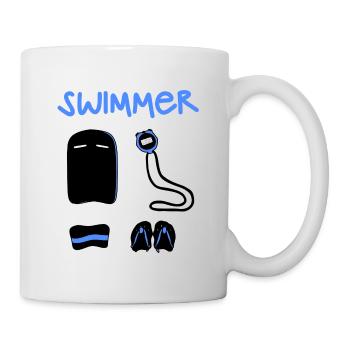 schwimm equipment removebg - Tasse - Weiß - Rechts