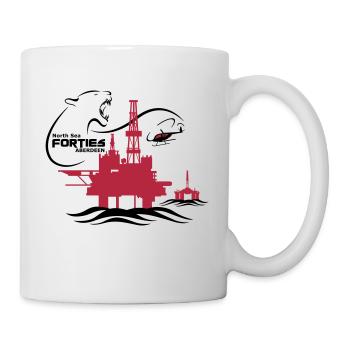 Forties Oil Rig Platform North Sea Aberdeen - Mug - white - Right