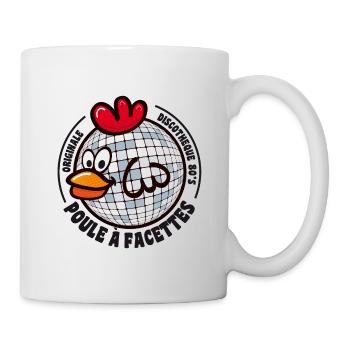 Poule a facette - Fête comique - Mug blanc - blanc - Droite