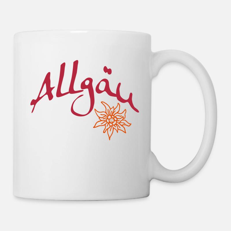 Allgäu & Edelweiß - Tasse - Weiß