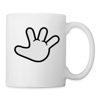 stop hand (2c) - Mug blanc - blanc - Droite