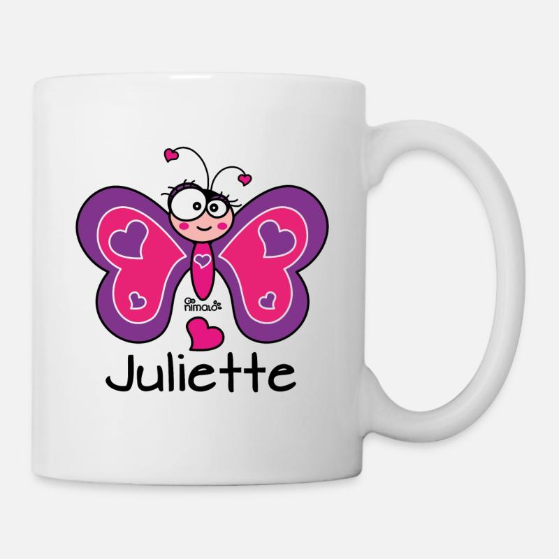 Papillon - Prénom Juliette - Mug blanc - blanc