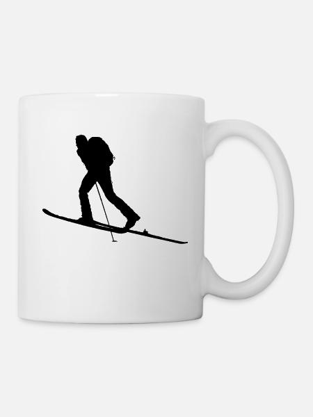 Ski-Tourengeher - Tasse - Weiß