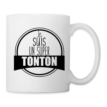 je suis un super tonton cadeau - Mug blanc - blanc - Droite