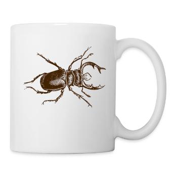 Hirschkäfer - Tasse - Weiß - Rechts