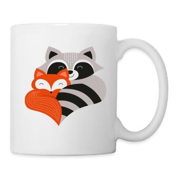 Fuchs & Waschbär - Tasse - Weiß - Rechts