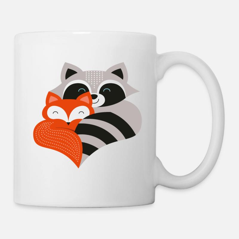 Fuchs & Waschbär - Tasse - Weiß