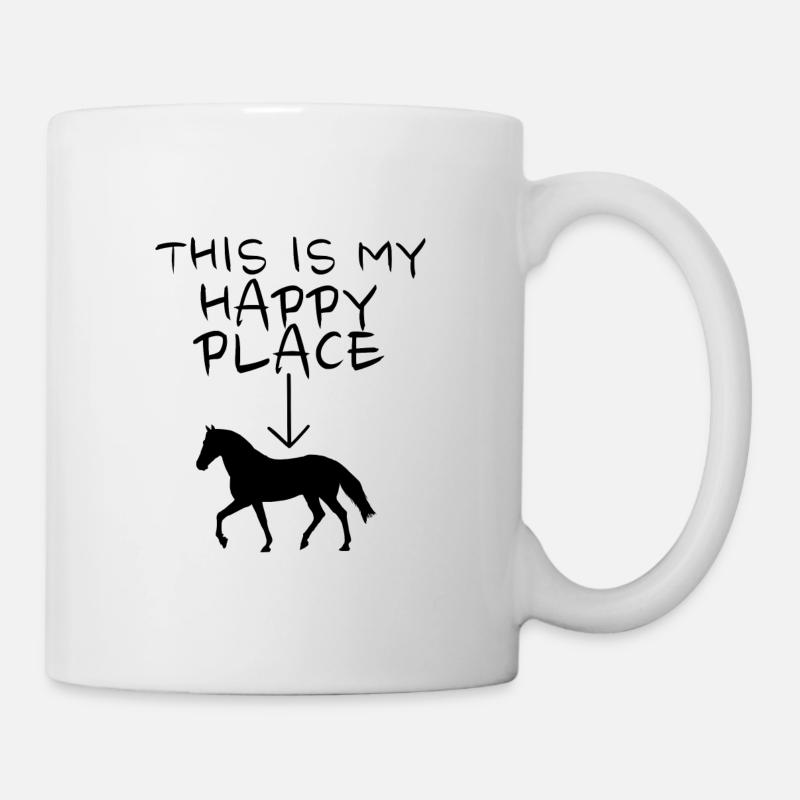 Happy Place Horse - Tasse - Weiß