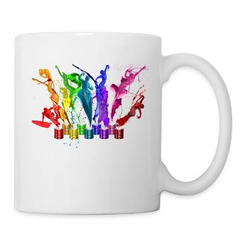Dance of paints - 9 colors - Tasse - Weiß - Rechts