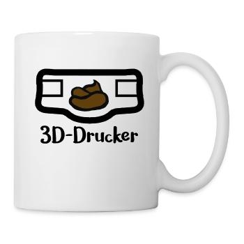 3D Drucker Kinder Baby Muttertag Vater Geschenk - Tasse - Weiß - Rechts