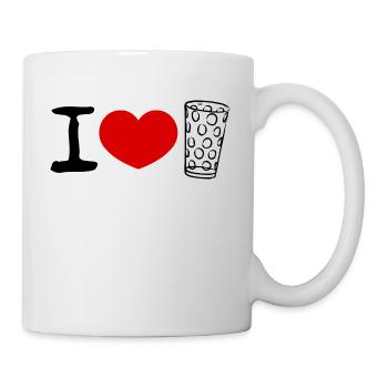 I love Dubbe - Tasse - Weiß - Rechts