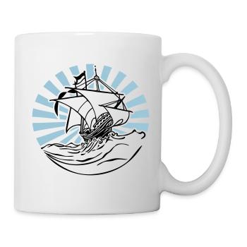Schiff 2C Farbwechsel - Tasse - Weiß - Rechts