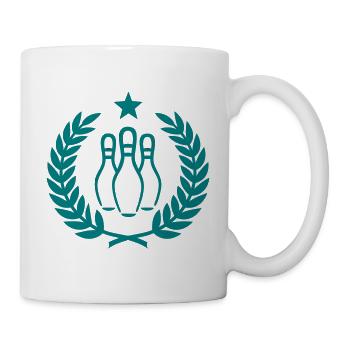 Lorbeerkranz (Bowling) 03 - Tasse - Weiß - Rechts