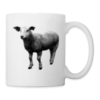 Lamm - Tasse - Weiß - Rechts