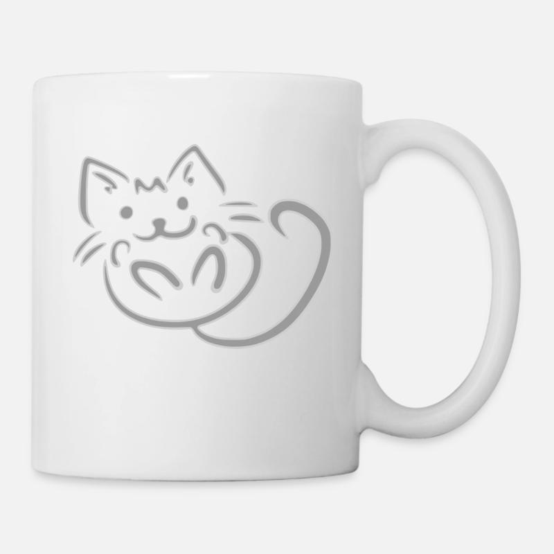 Gray cat - Mug - white