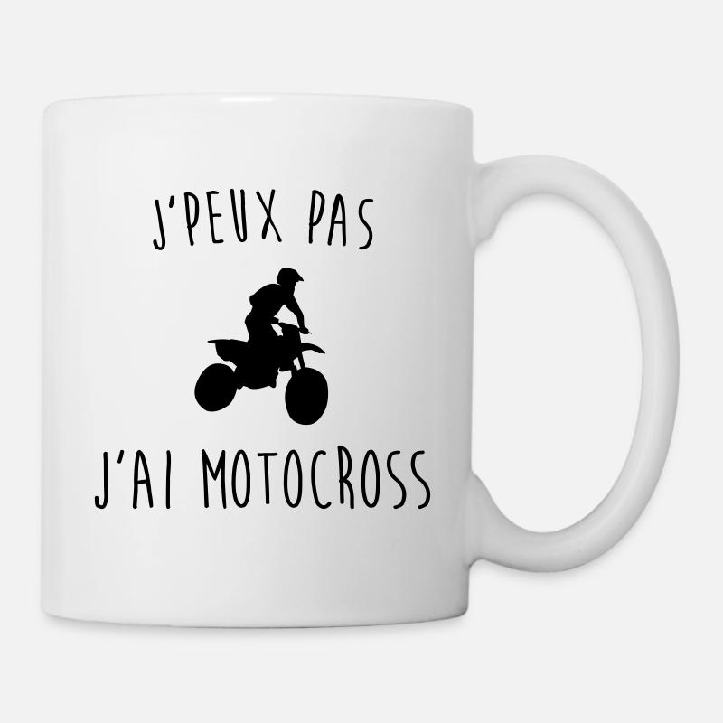 j'peux pas j'ai motocrosst - Mug blanc - blanc