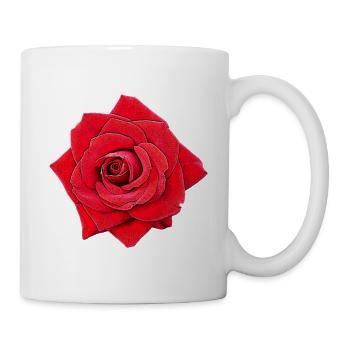 bande dessinée rouge Rose - Mug blanc - blanc - Droite