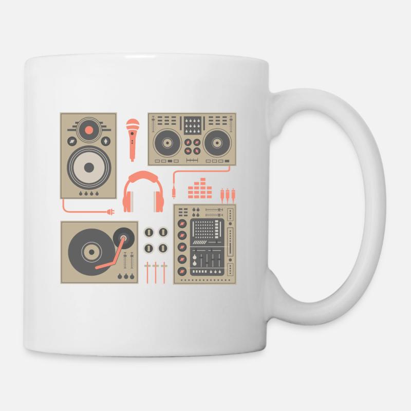DJ Turntable set - Mug - white