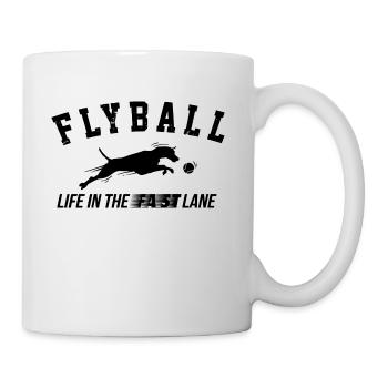 Flyball Life sur la voie rapide - Mug blanc - blanc - Droite