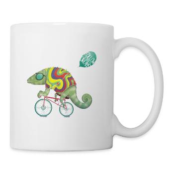 schnelle Eidechse - Tasse - Weiß - Rechts