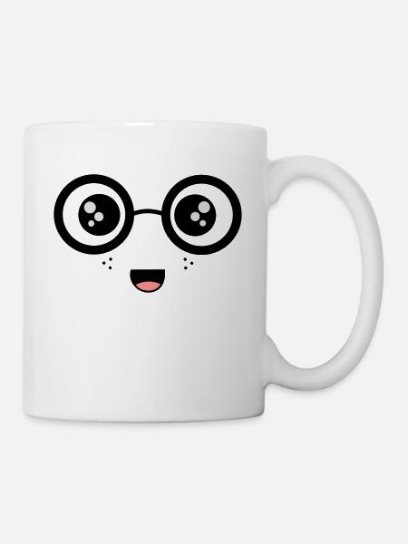 Nerdy Face - Tasse - Weiß