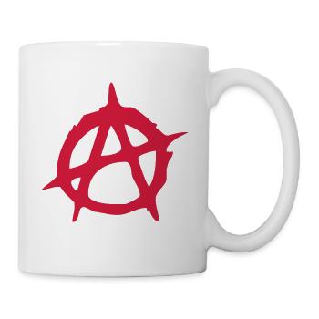 Anarchie Symbol Zeichen Darstellung - Tasse - Weiß - Rechts