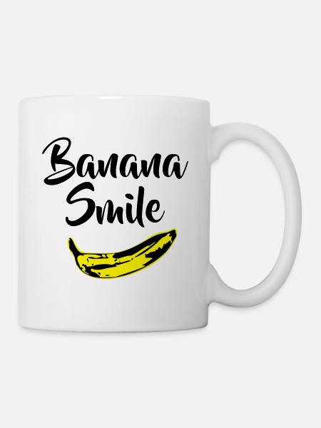 Banane Lächeln - Tasse - Weiß
